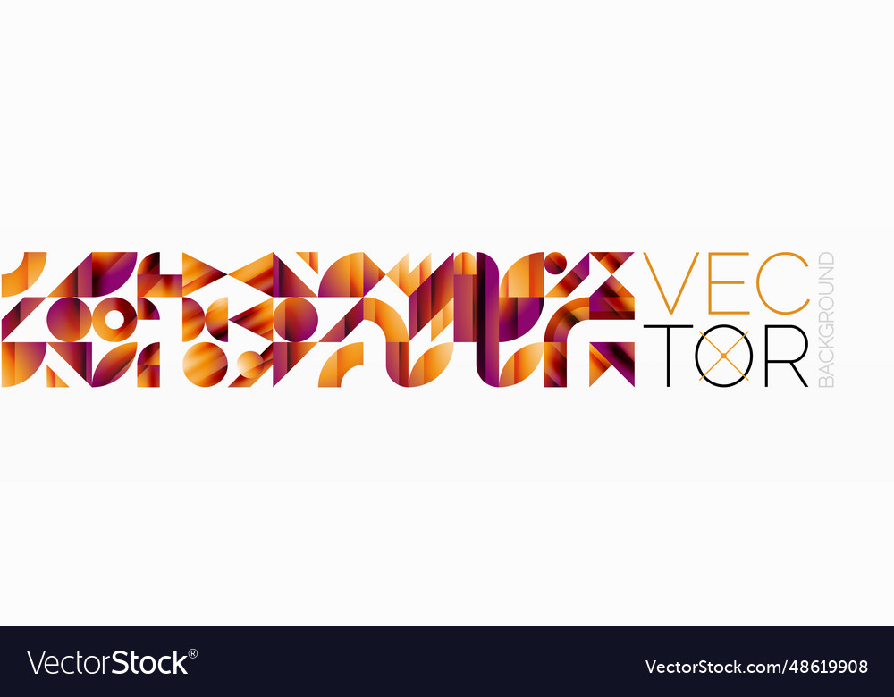 Assorted geometric shapes unite in a minimalistic Vector Image Assorted geometric shapes unite in a minimalistic