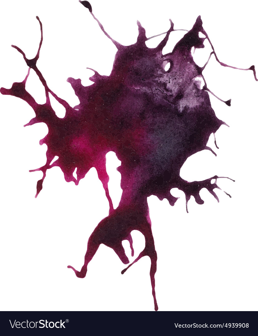 Beautiful traced watercolor splatter