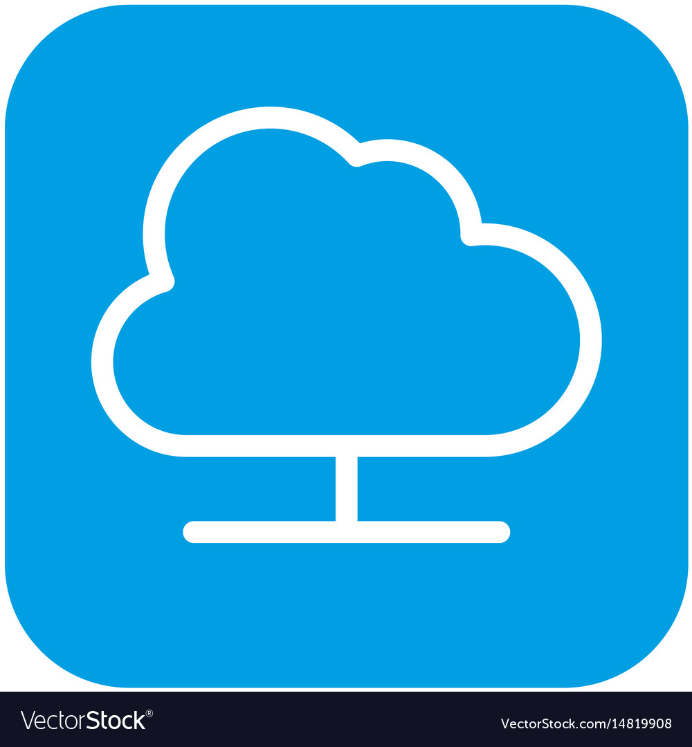 Cloud computing isolated icon