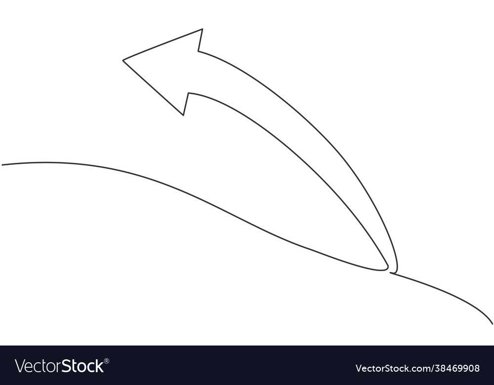 Continuous Line Backward Arrow