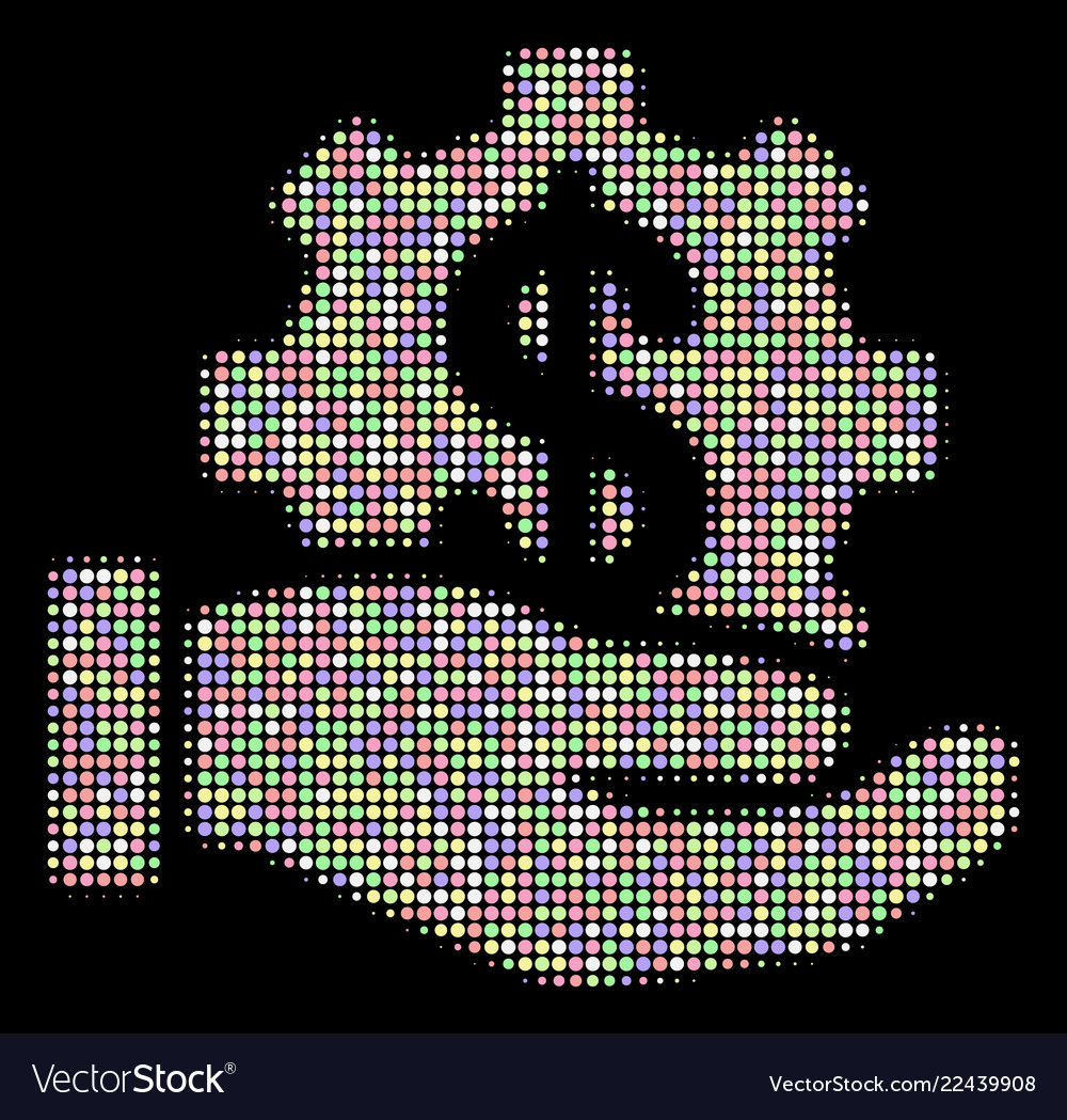 Development service halftone mosaic of circles vector image Development service halftone mosaic of circles