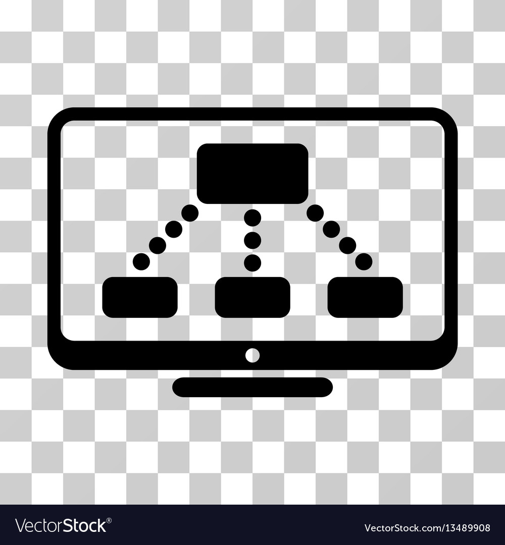 Hierarchy monitor icon vector image Hierarchy monitor icon