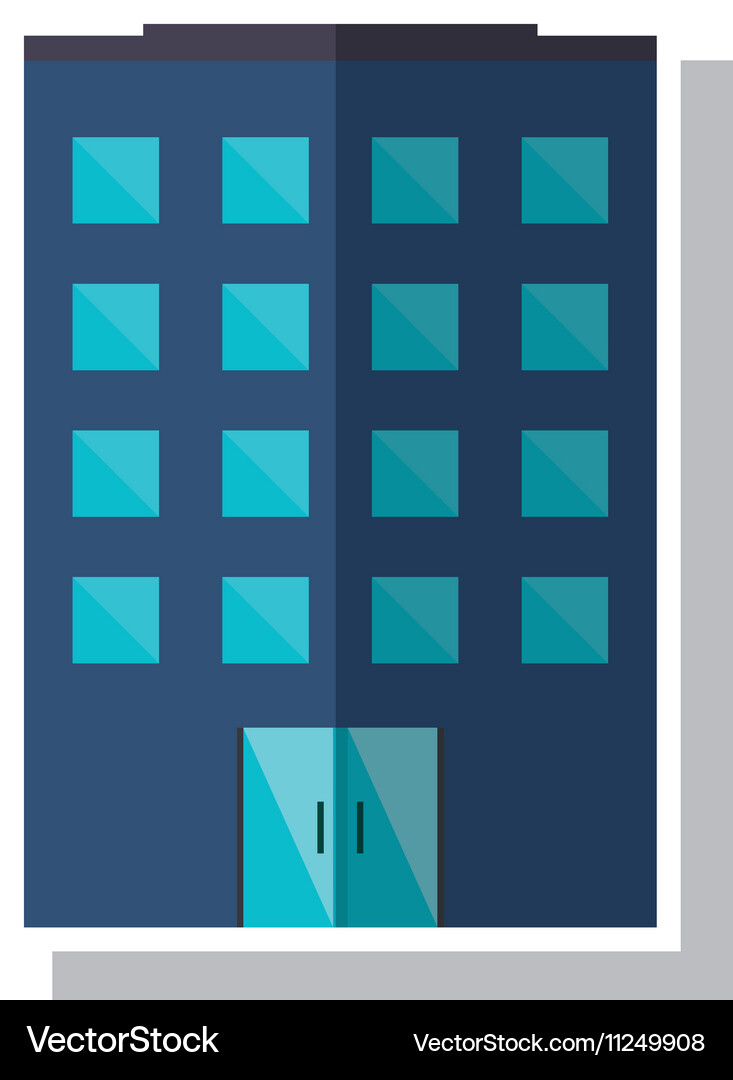 Isolated building with windows design Royalty Free Vector