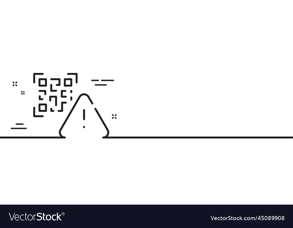 Qr code line icon scan barcode sign vector image Qr code line icon scan barcode sign