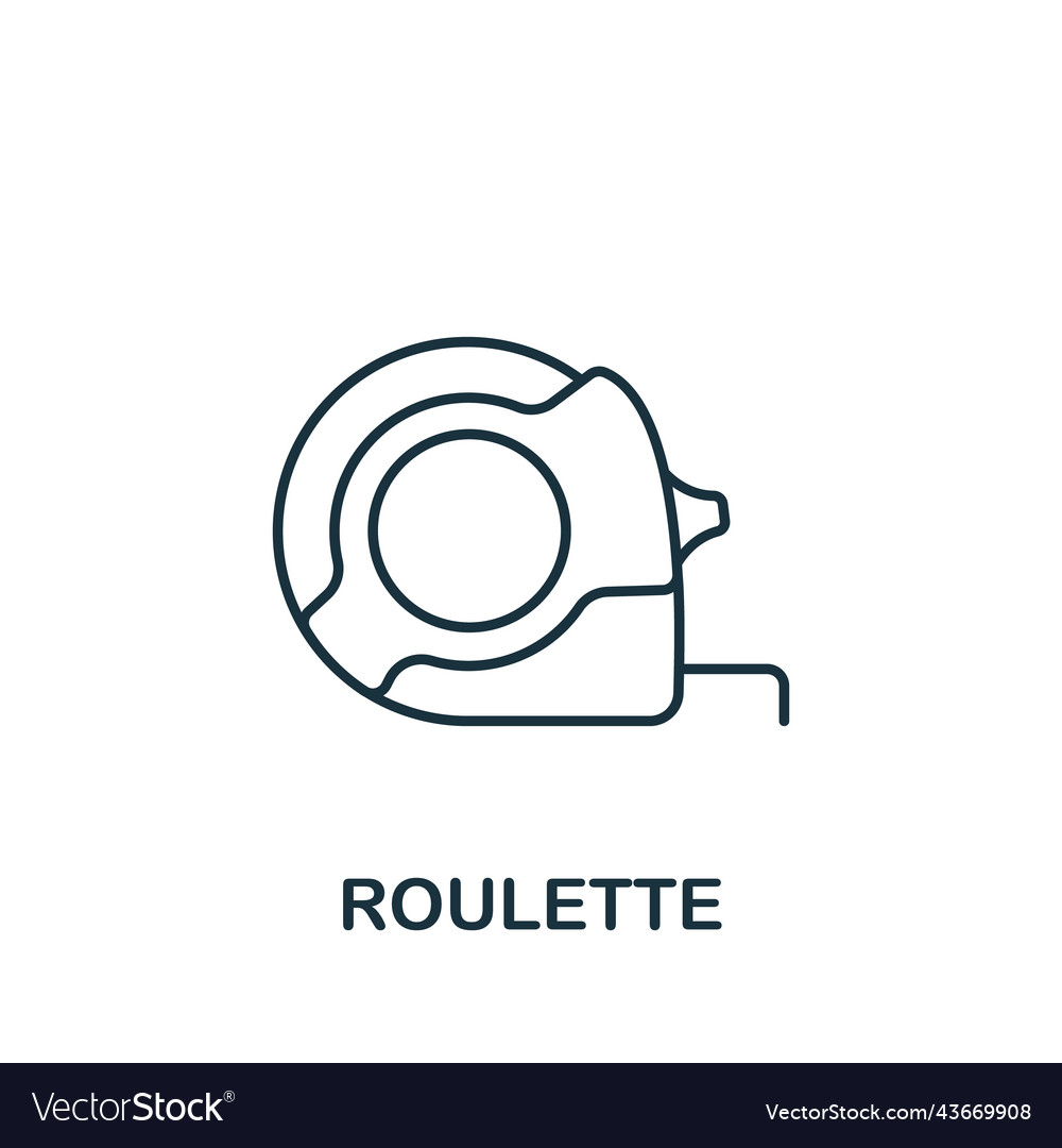 Roulette icon line simple measuring