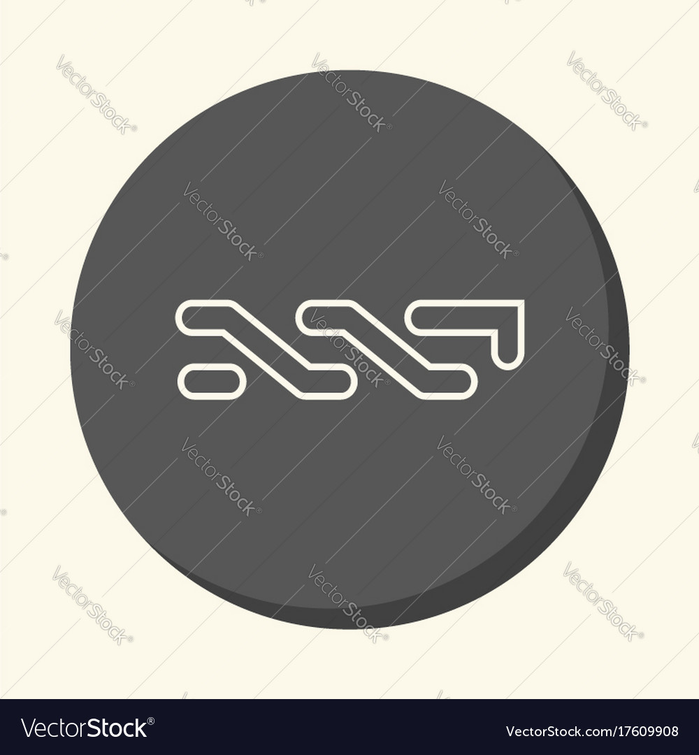 Symbol of digital crypto currency nxt round