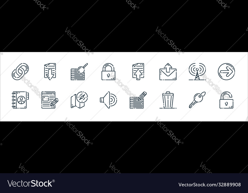 User interface line icons linear set quality