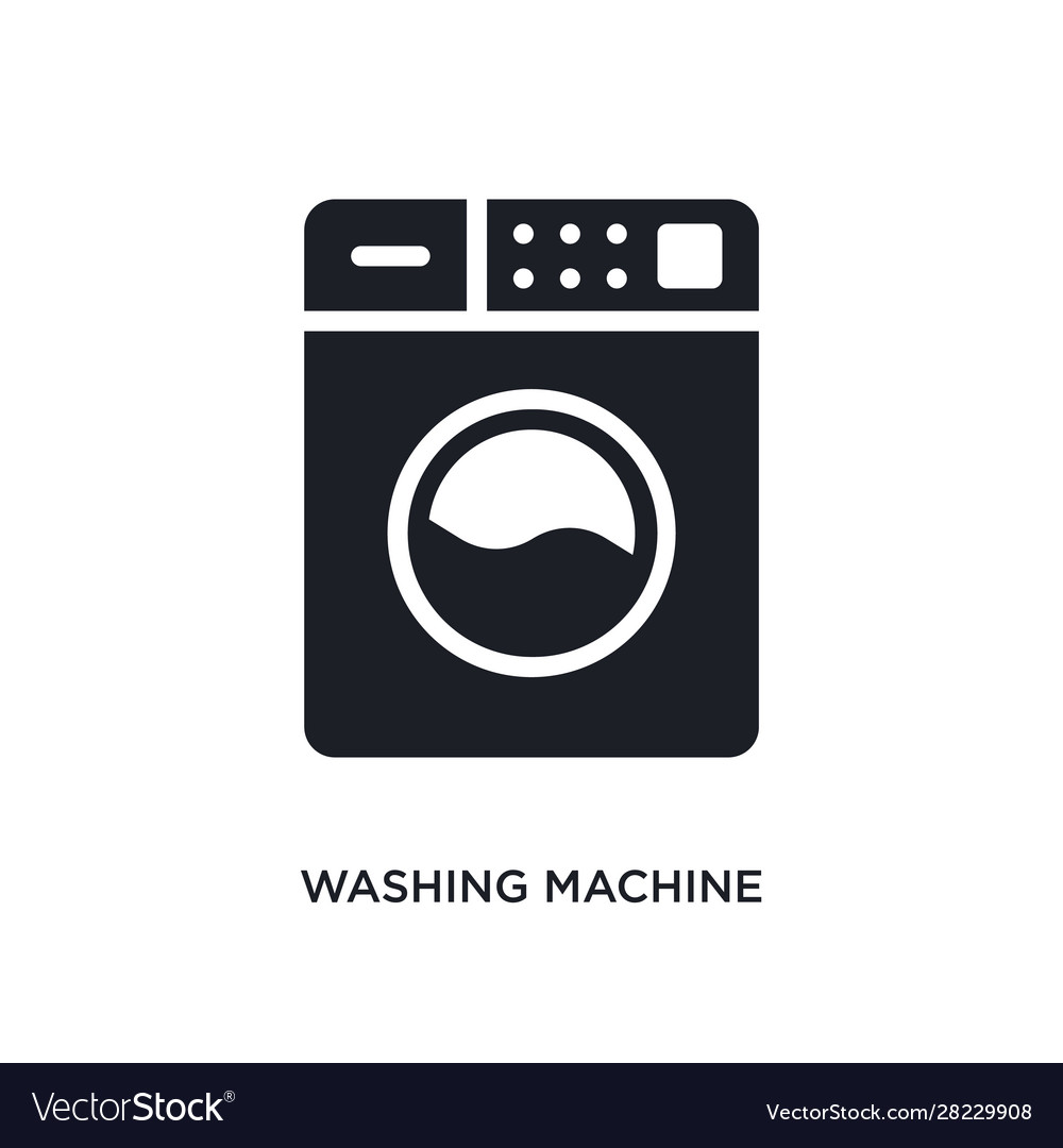 Washing machine isolated icon simple element from