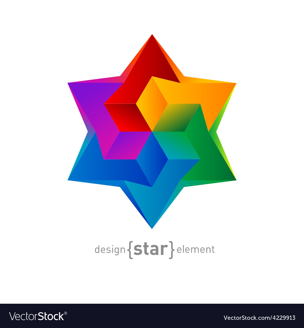Abstract Star of David Symbol