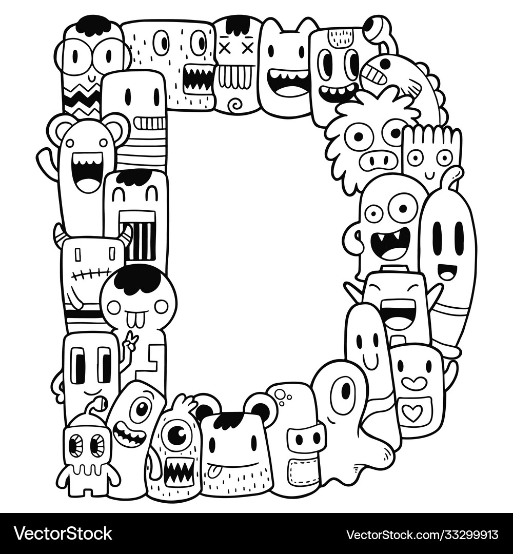 Alphabet d Royalty Free Vector Image - VectorStock