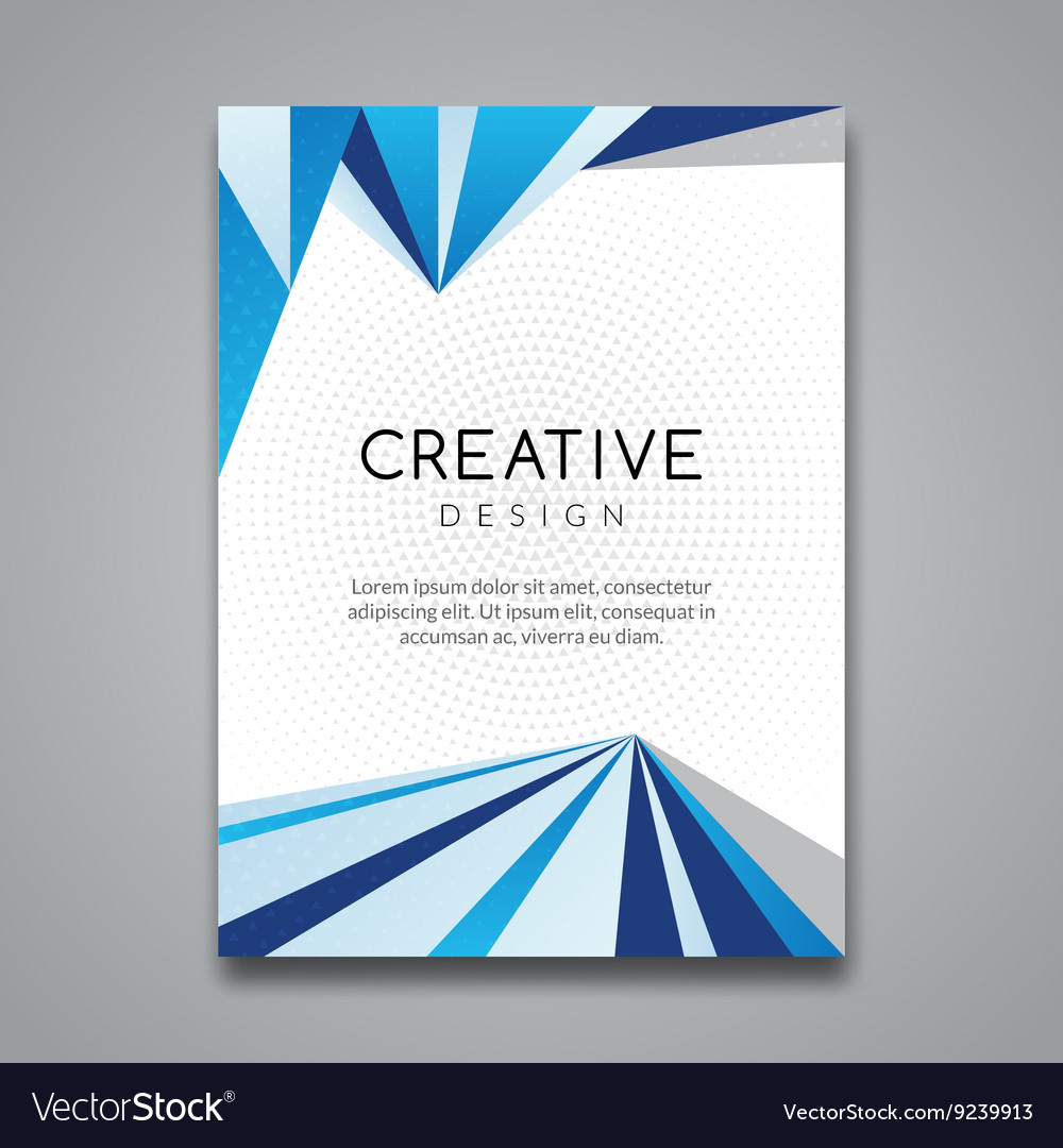 Business Report Design Flyer Template Background Vector Image