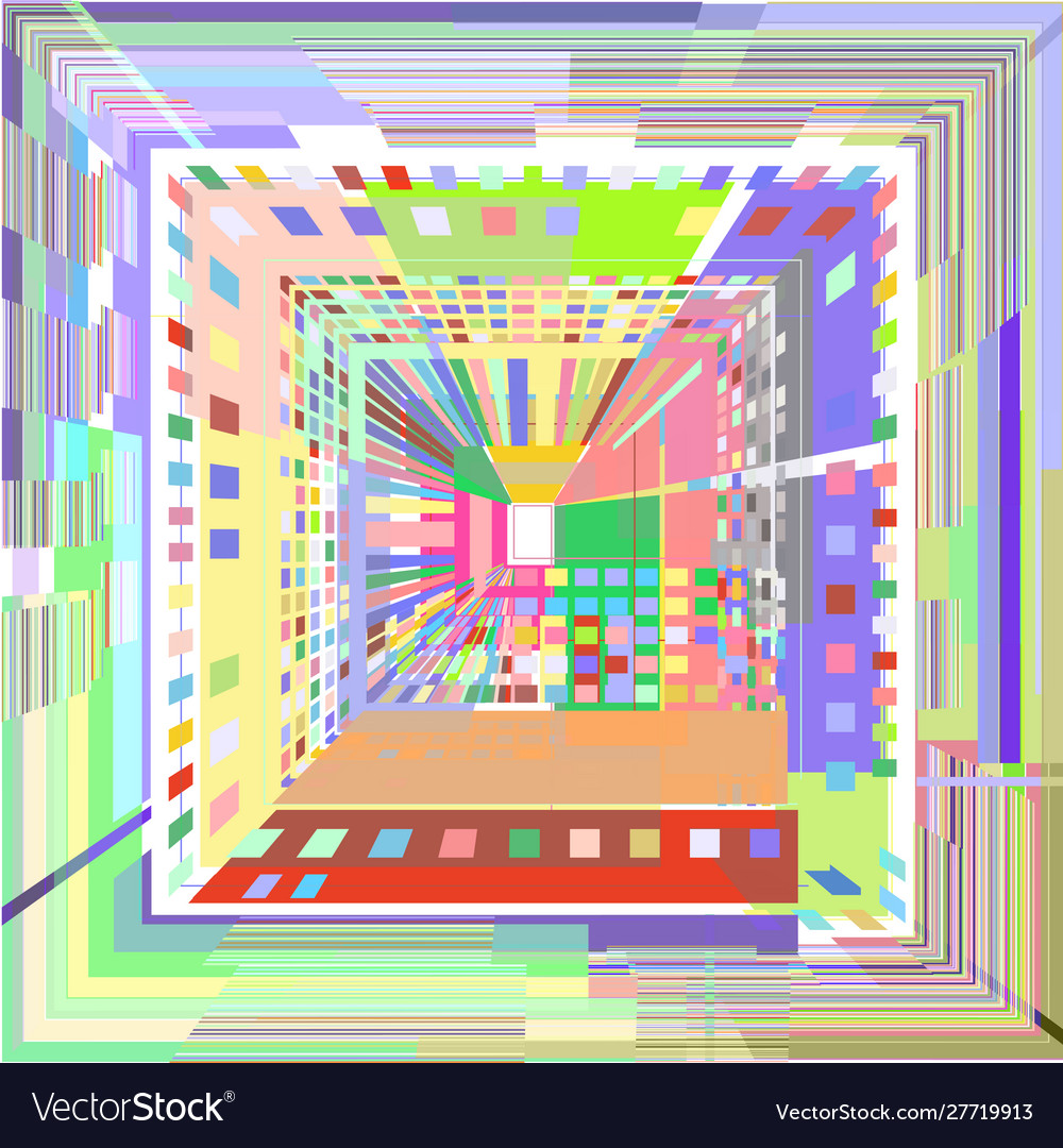 Colored cube vector image Colored cube