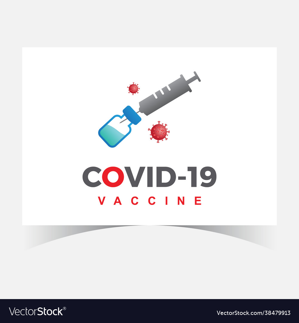 Corona virus vaccine logo design template