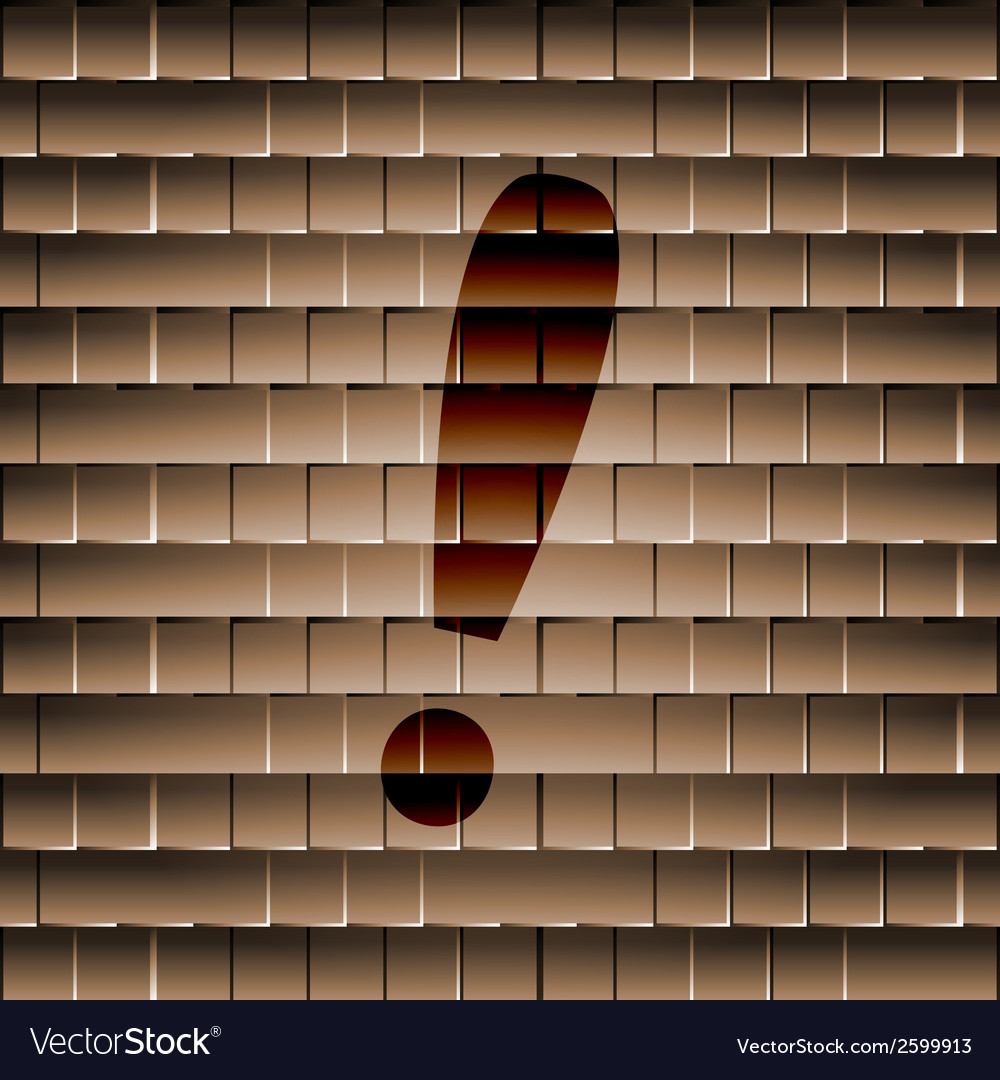 Exclamation point flat modern web button