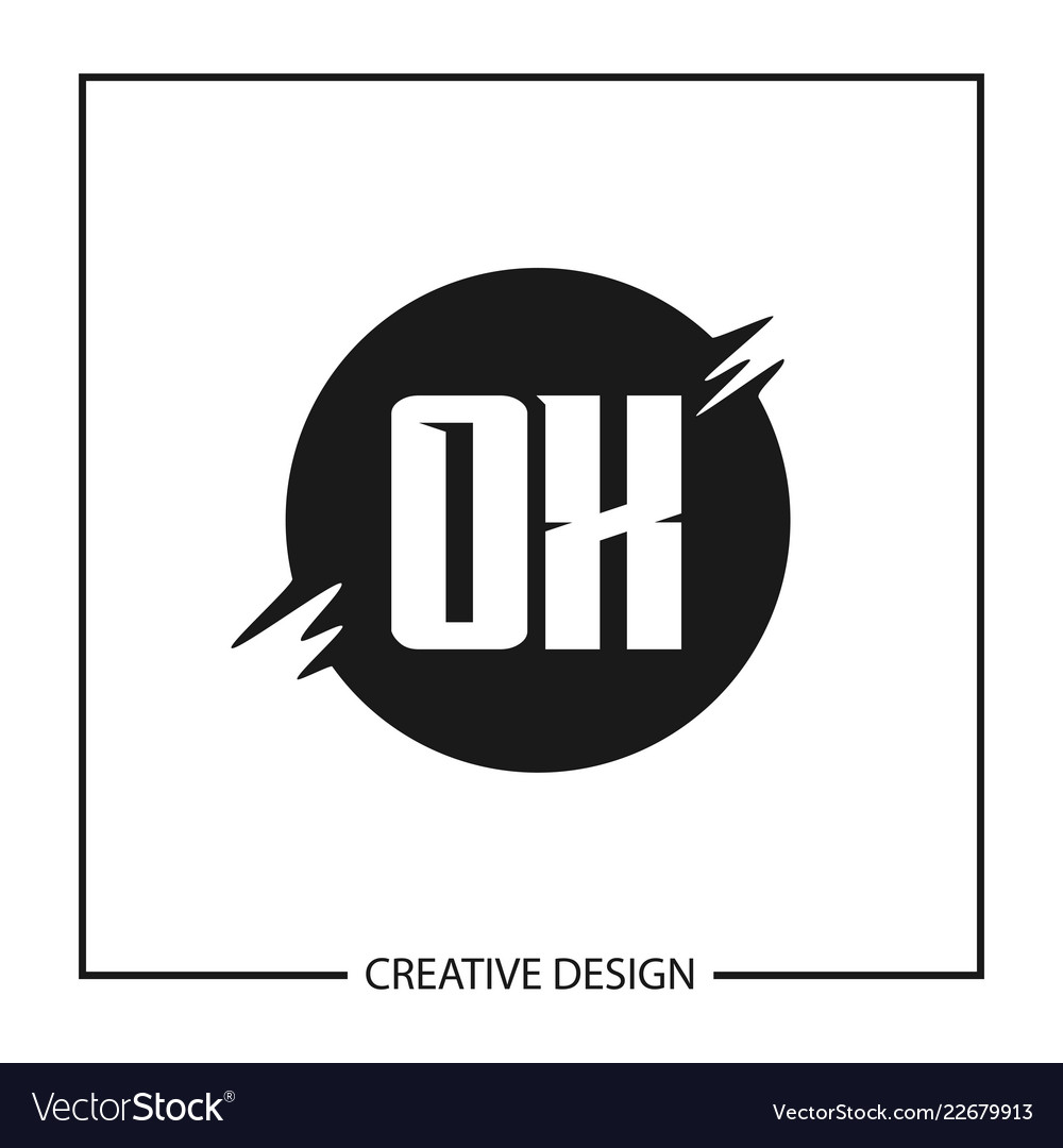 Initial letter ox logo template design