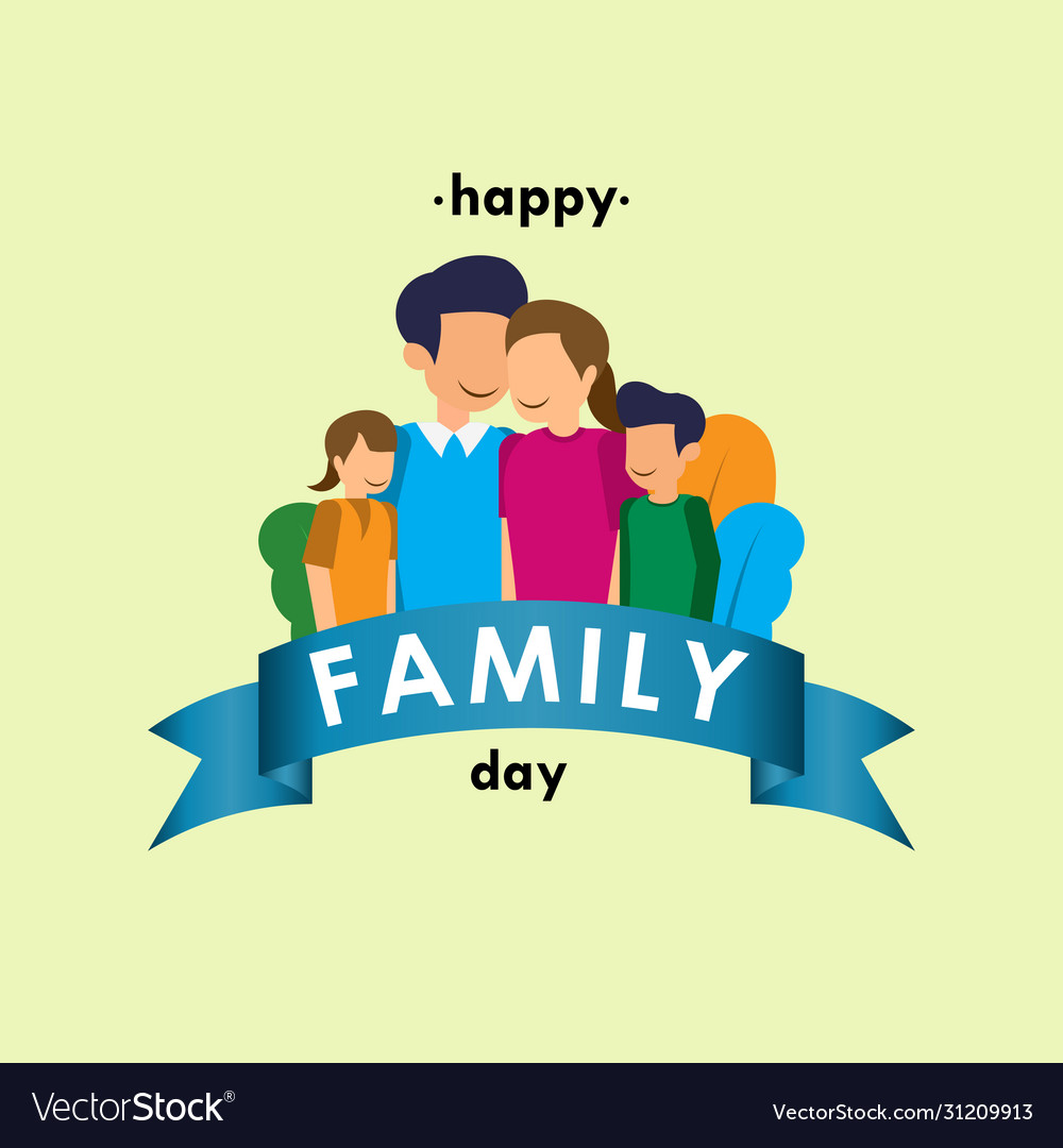 International day families design happy