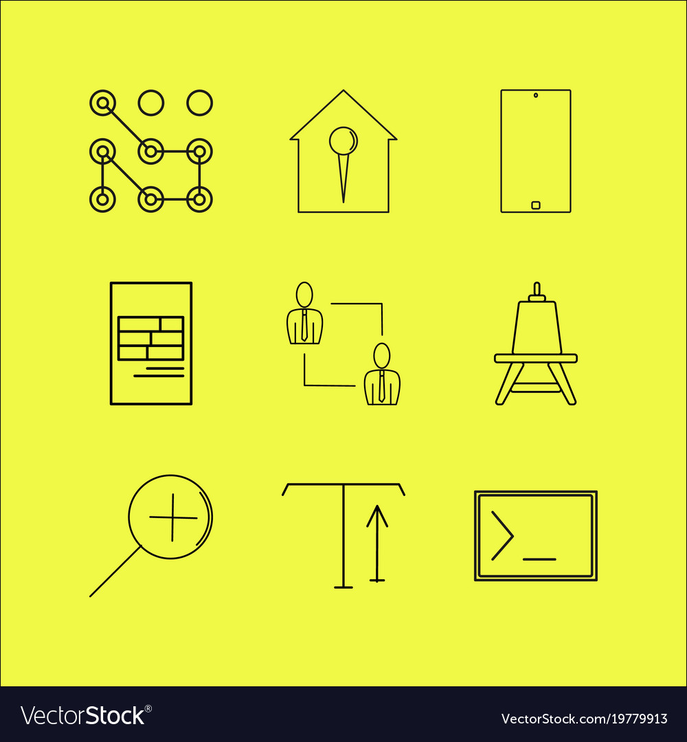 Web linear icon set simple outline icons