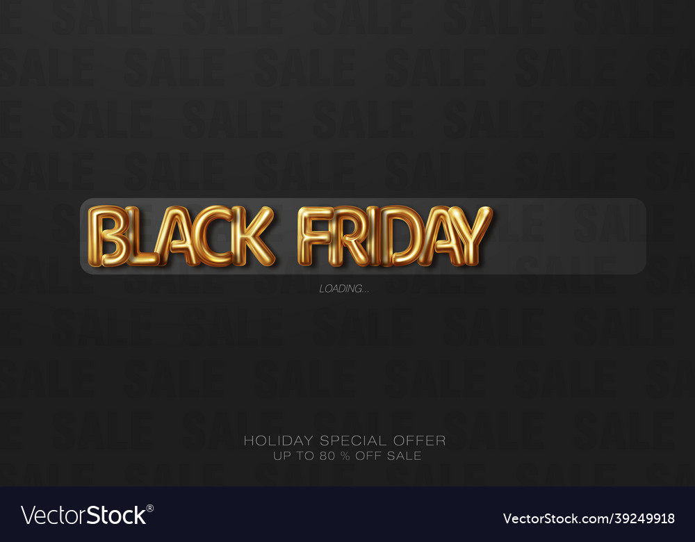 Black friday progress loading bar in the form vector image Black friday progress loading bar in the form