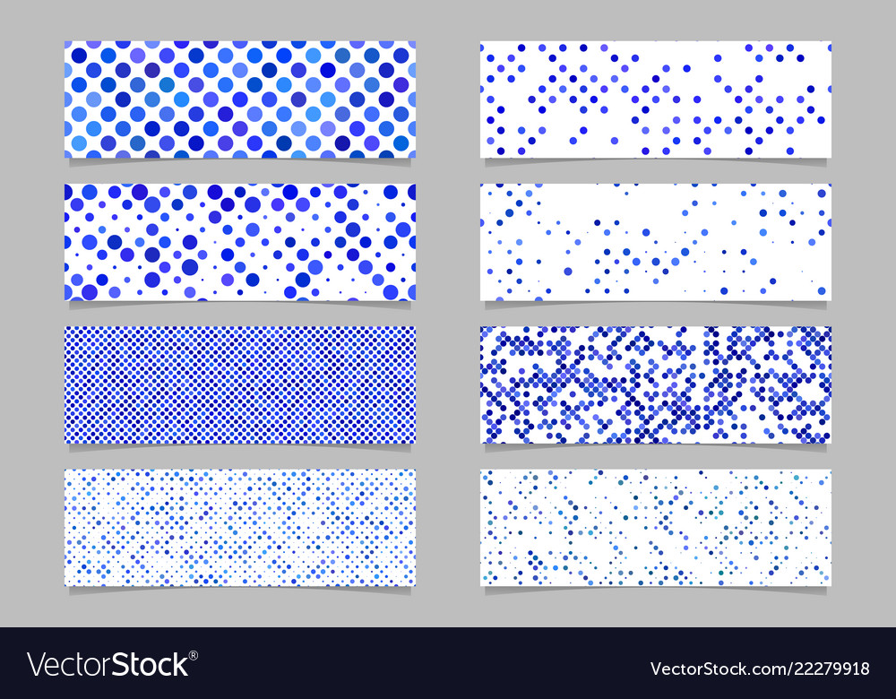 Circle pattern banner background set - modern