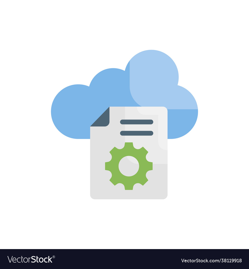 Cloud processing style vector image Cloud processing style
