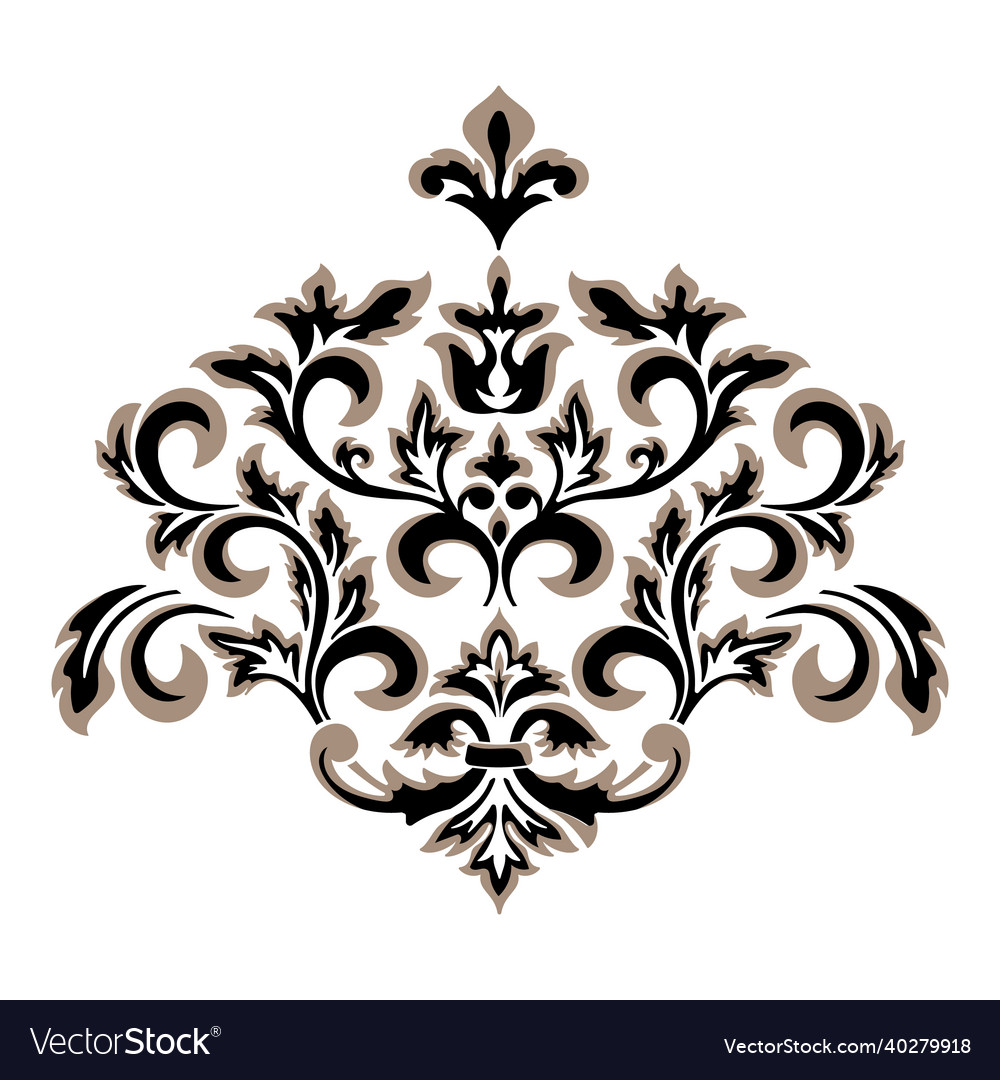 Damask central element isolated
