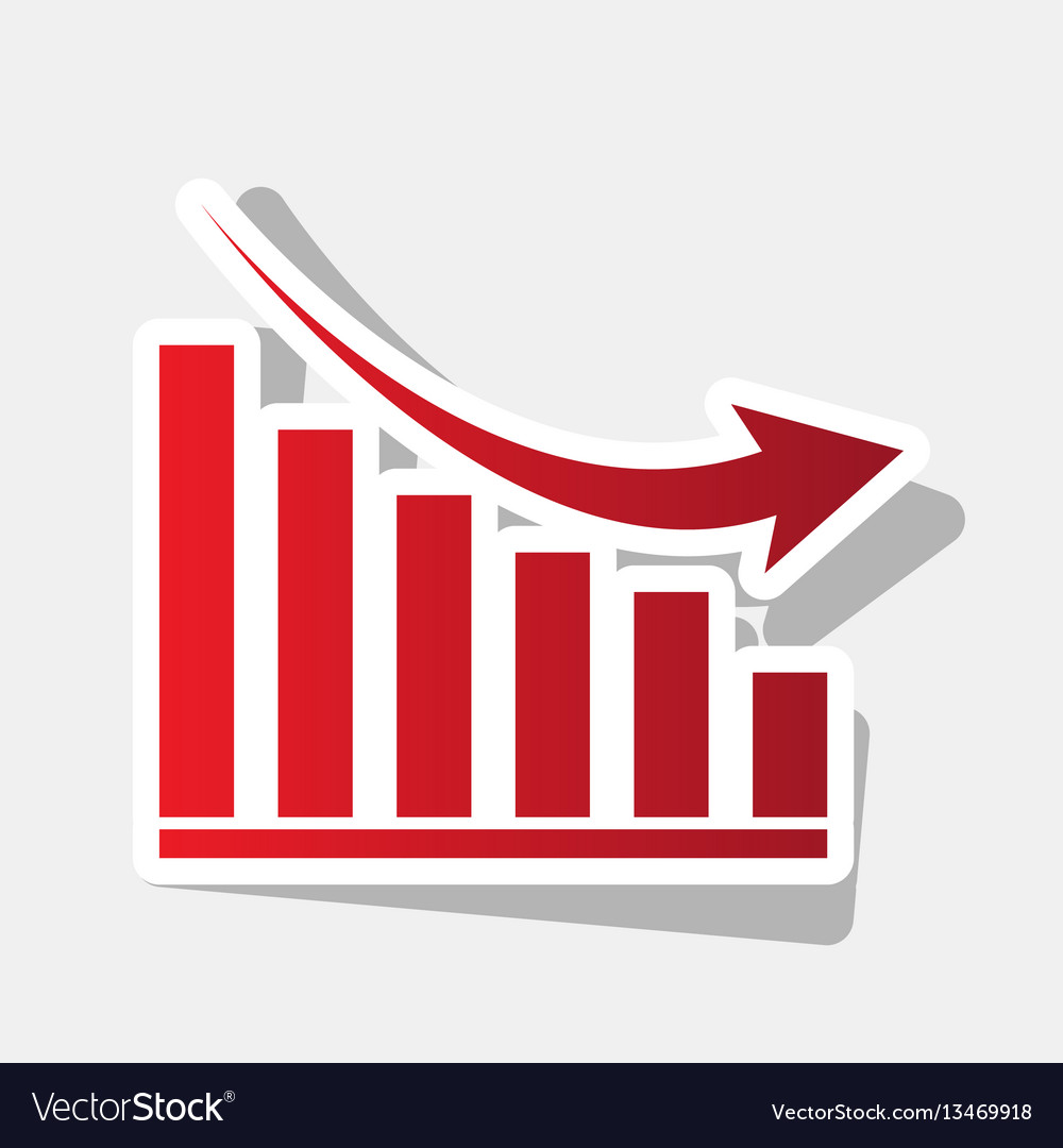 Declining Graph Sign - Red