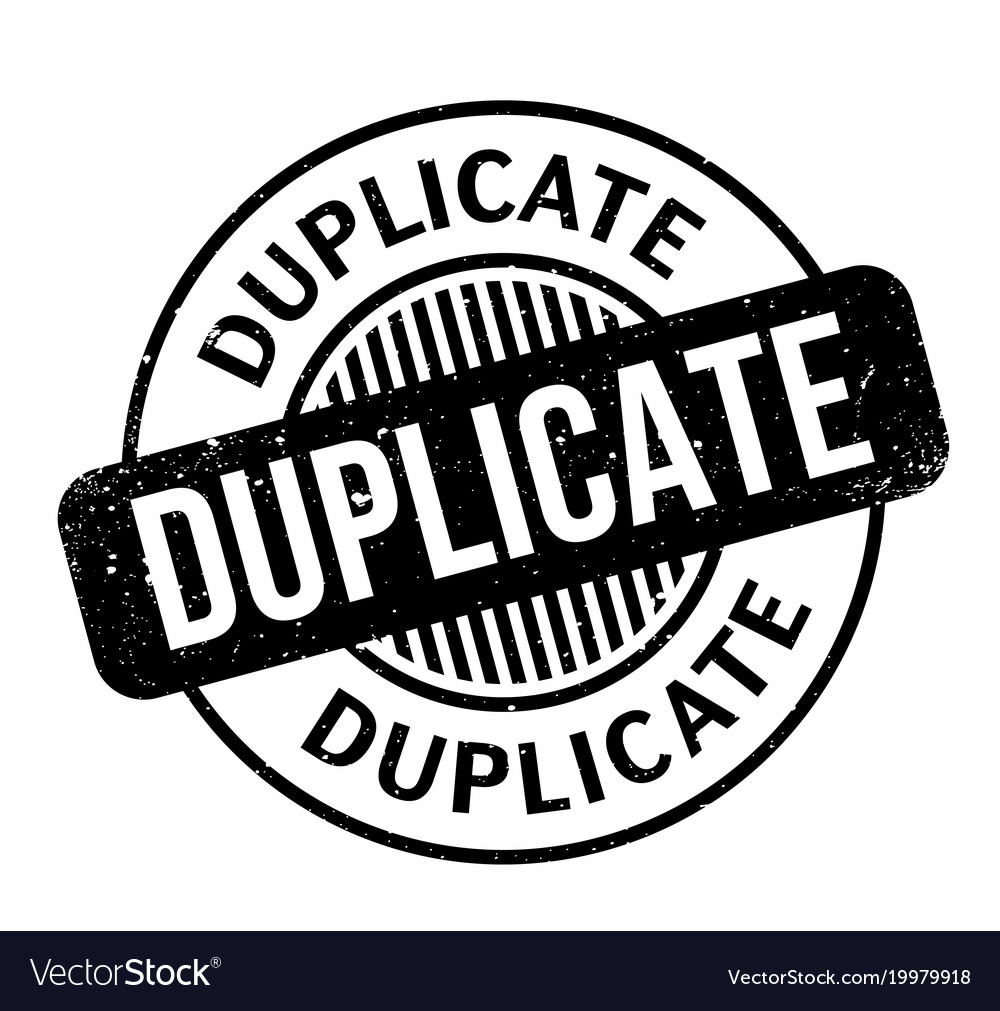 Duplicate rubber stamp Royalty Free Vector Image