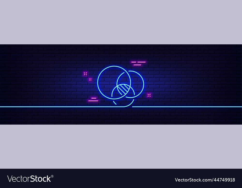 Euler diagram line icon eulerian circles sign Vector Image Euler diagram line icon eulerian circles sign