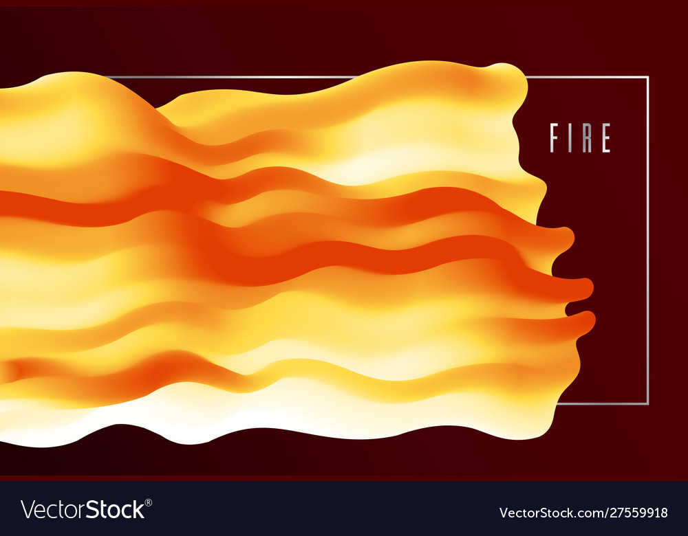 Gradient color 3d flame fluid shape abstract Vector Image Gradient color 3d flame fluid shape abstract
