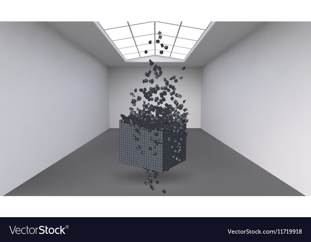 Hanging the cube from a multitude of small