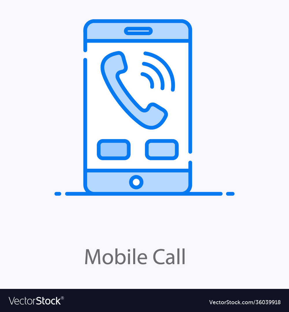 Mobile call Royalty Free Vector Image - VectorStock