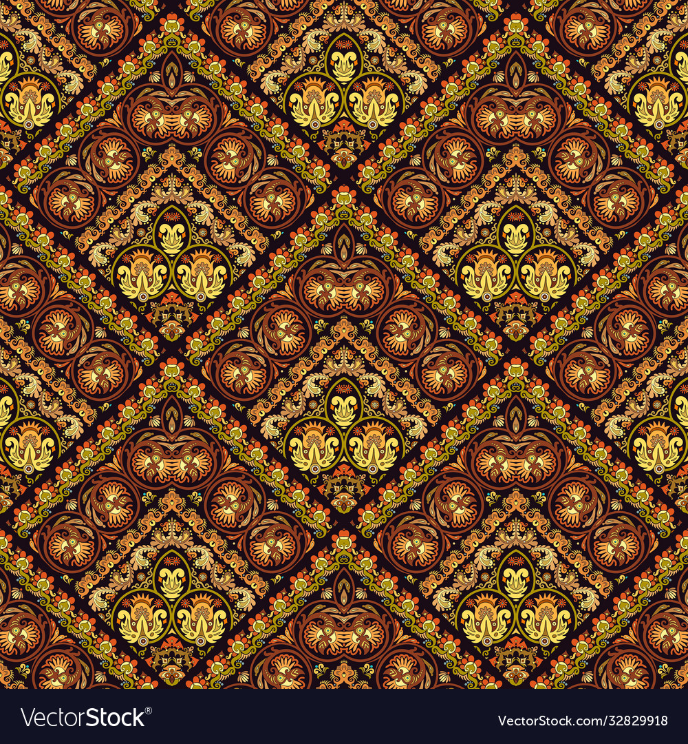 Nature patch pattern mosaic background vector image Nature patch pattern mosaic background