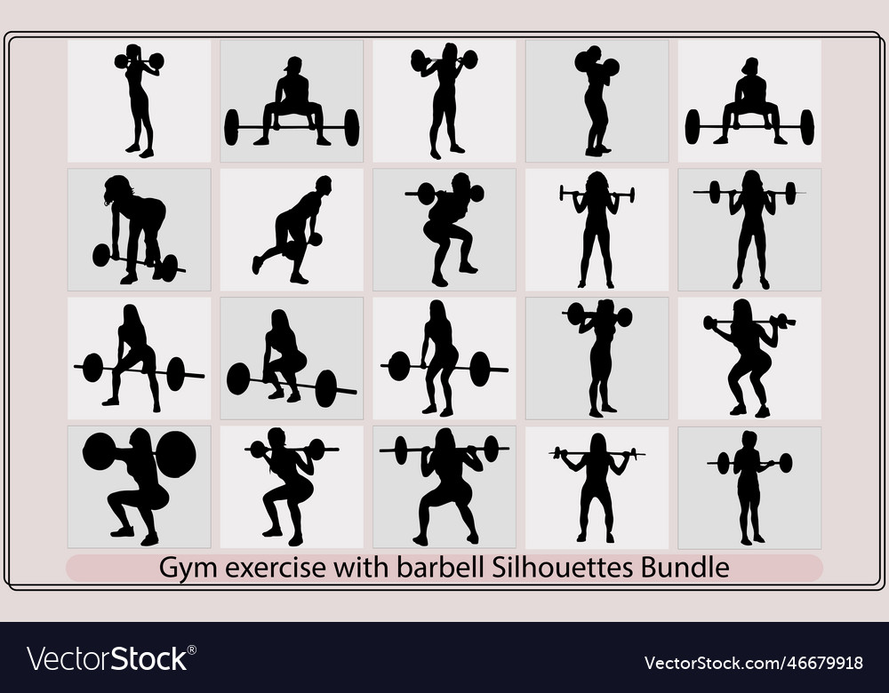 Of female silhouette in different