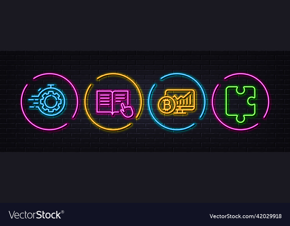 Read instruction bitcoin chart and seo timer vector image Read instruction bitcoin chart and seo timer