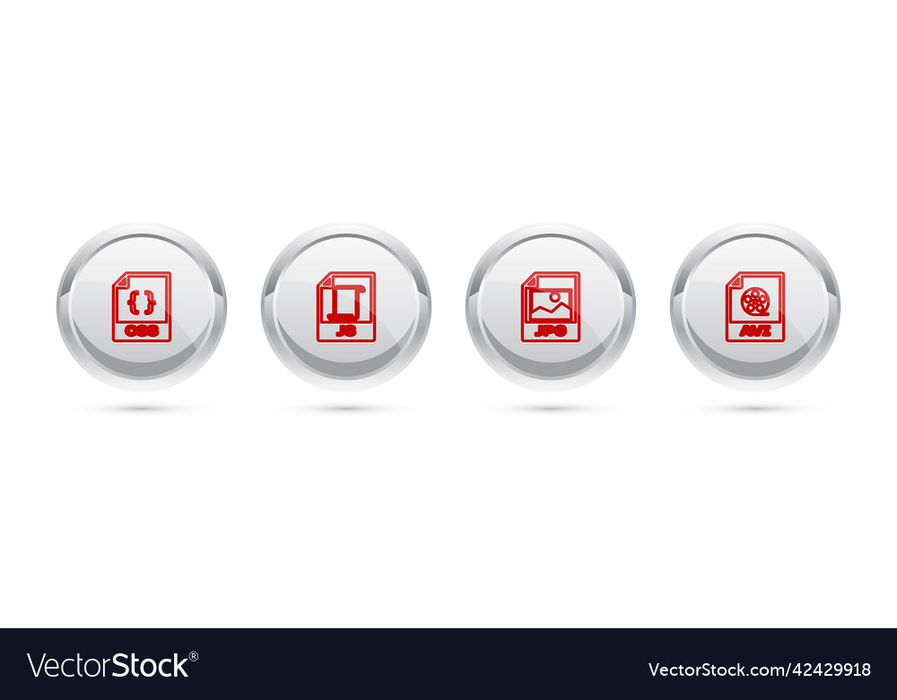 Zeile css Datei Dokument js jpg und avi vector image Zeile css Datei Dokument js jpg und avi