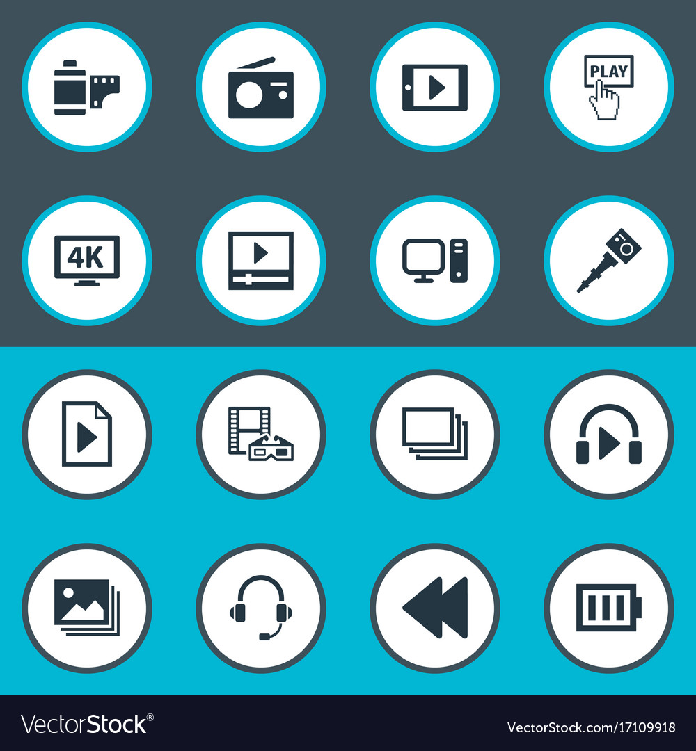 Set of simple icons element