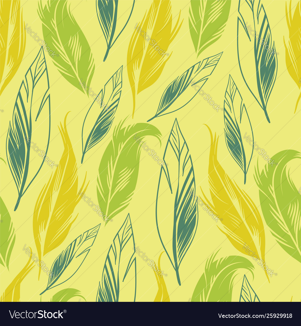 Simple feather seamless pattern background