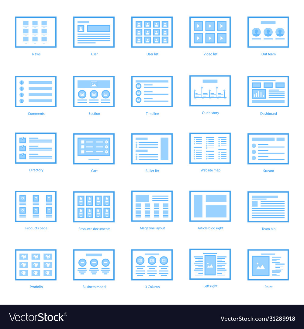 Web template icons collection
