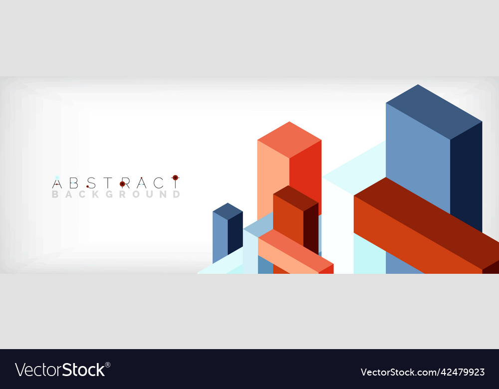 Abstract background 3d cubes cubic elements vector image Abstract background 3d cubes cubic elements