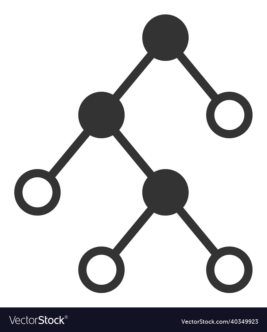 Binary chart nodes flat icon