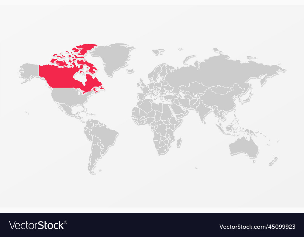 Canada map world infographic symbol Royalty Free Vector