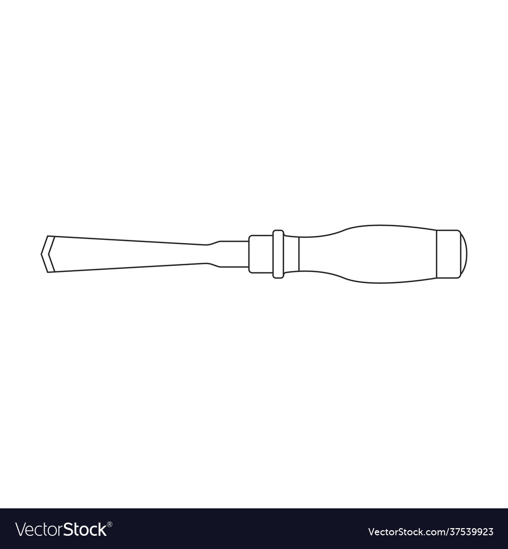 Chisel outline icon Vector Image Chisel outline icon
