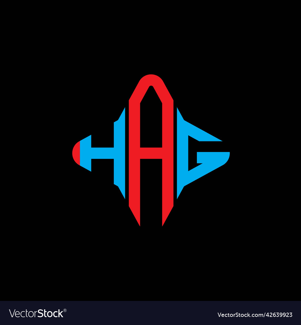 Hag letter logo creative design with graphic