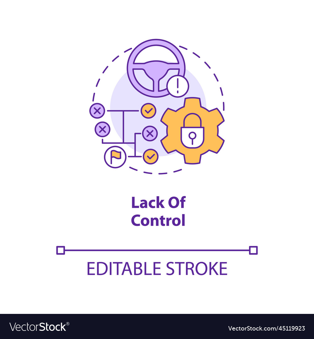 Lack of control concept icon Vector Image Lack of control concept icon