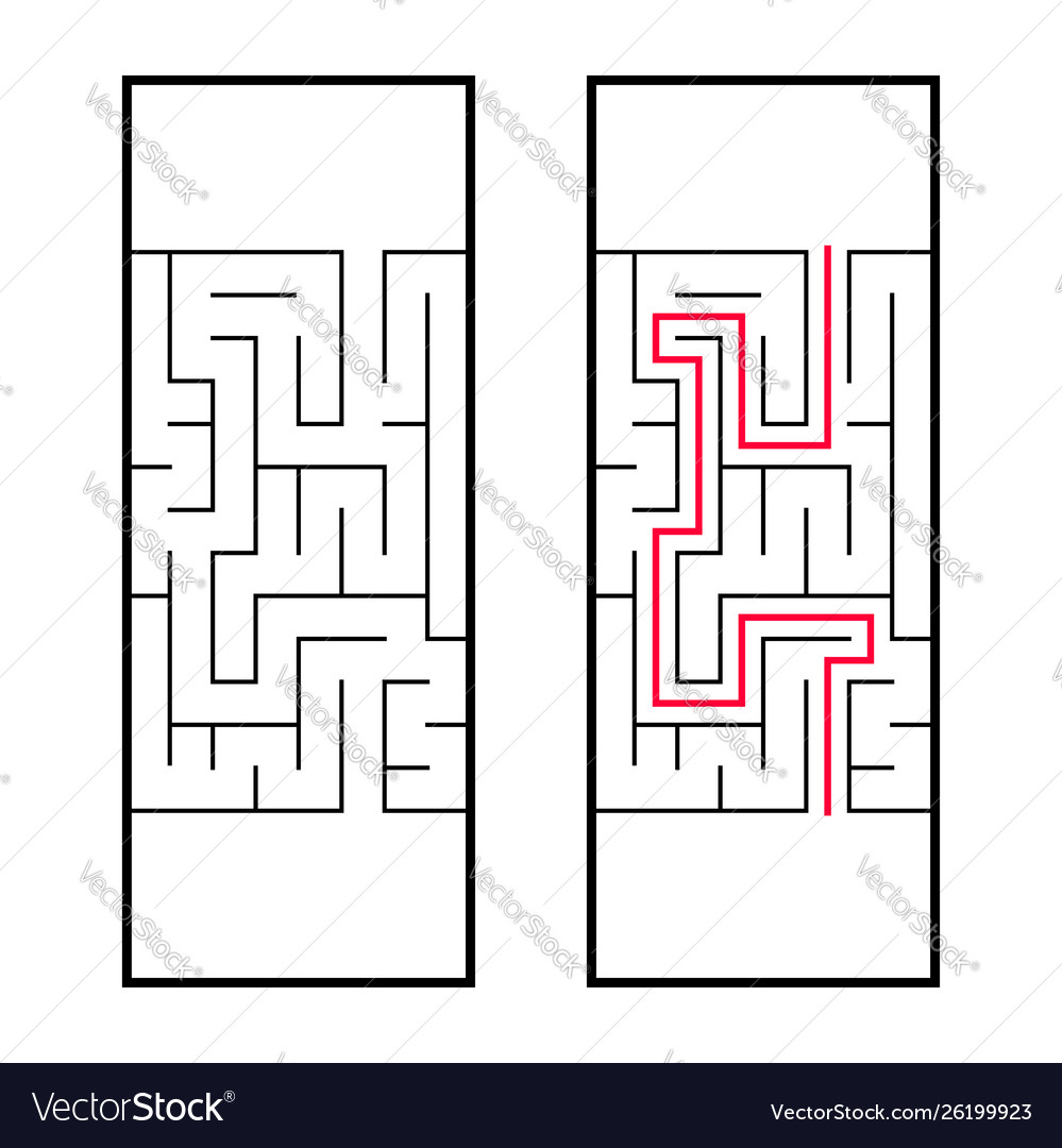 Rectangular labyrinth maze an interesting vector image Rectangular labyrinth maze an interesting
