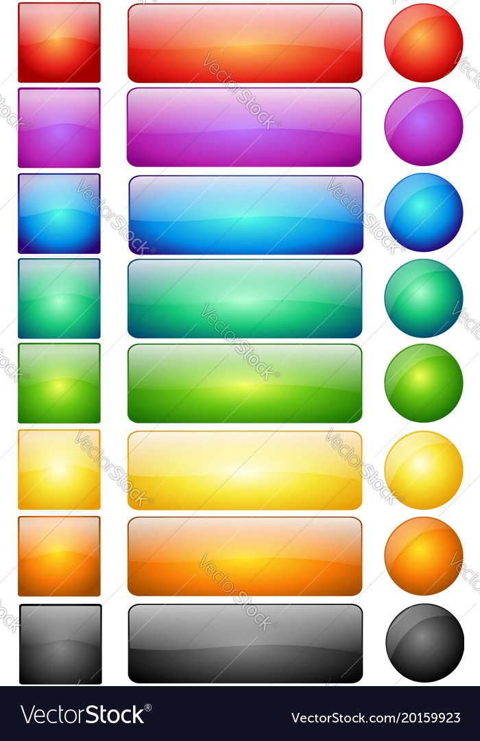 Set of colored web buttons