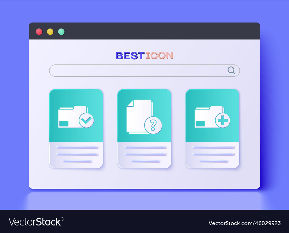 Set unknown document folder and check Vector Image Set unknown document folder and check