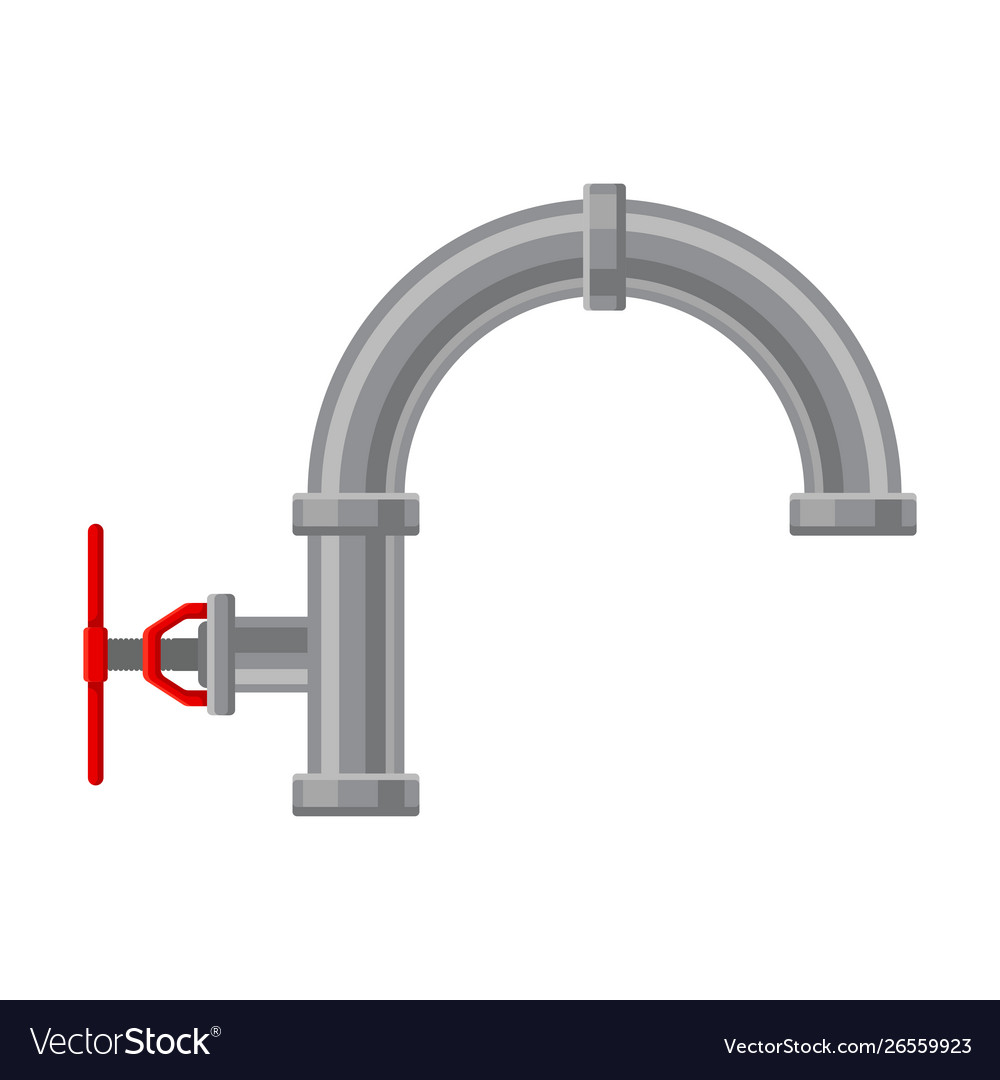 Water pipe with a gentle curve Vector Image Water pipe with a gentle curve
