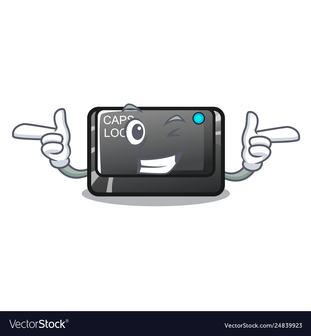 Wink capslock button in shape character