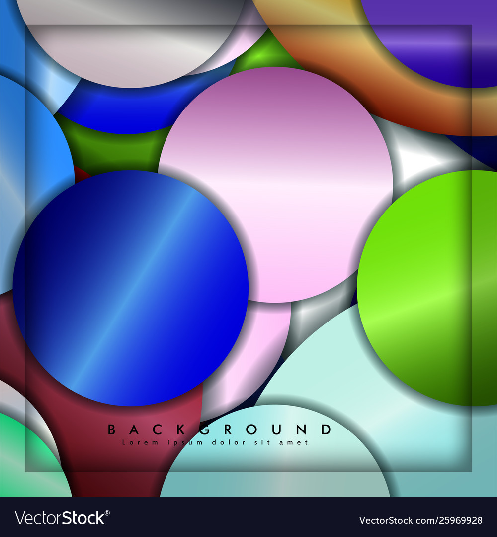 Abstract circle background with color gems Vector Image